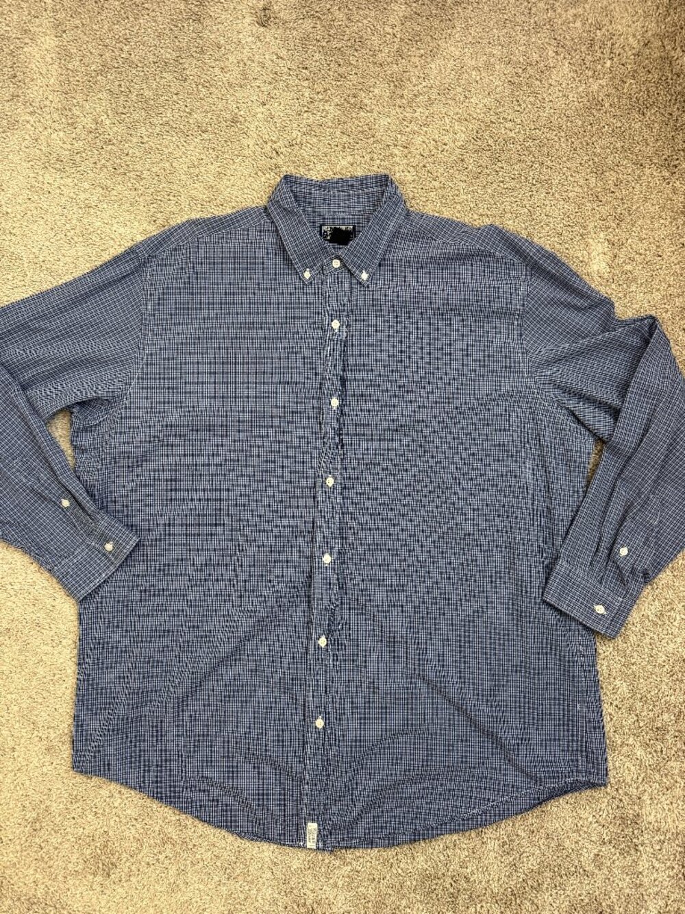 Vintage Y2K Polo Jeans Co Ralph Lauren XXL Blue Check Button Down Shirt 2XL